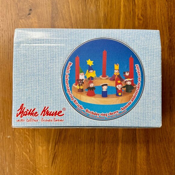 KATHE KRUSE Circus Birthday Ring Set 12 Animal Toys Original Box Cherry Wood - Picture 2 of 13